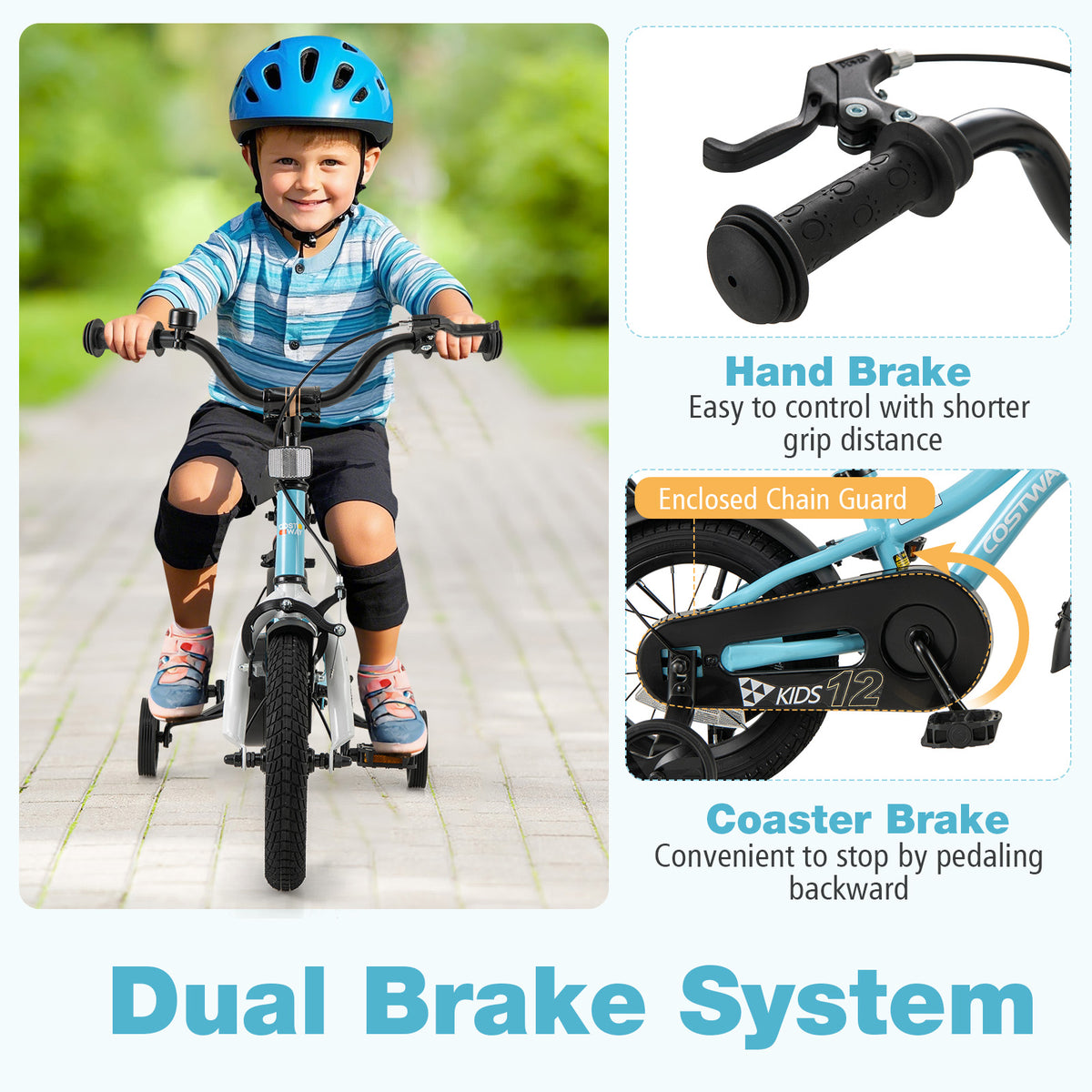 Kids Bike for 3-4 Years Old Children Bicycle with Training Wheels