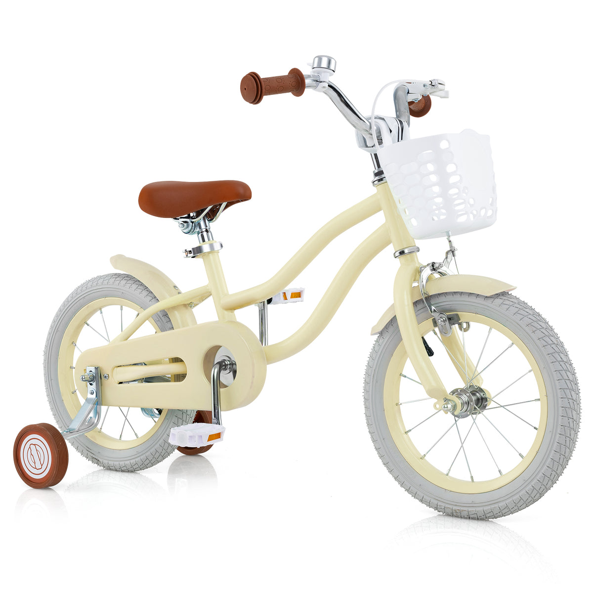 Vélo pour enfants 14/16/ réglable avec roues stabilisatrices pour les 3-8 ans