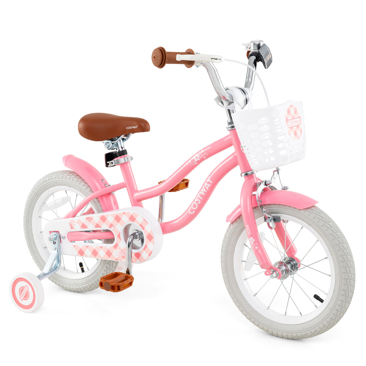 Kids Bike with Training Wheels and Basket for Boys Girls 4-8 Years Old