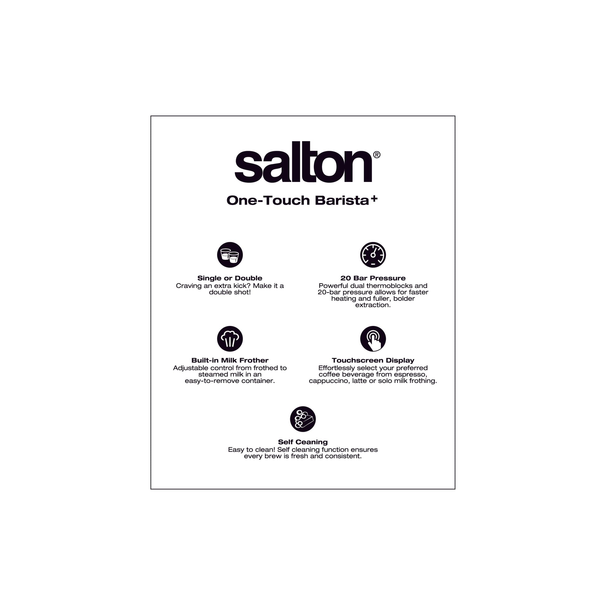 Salton Stainless Steel 3-In-1 Digital Espresso, Capuccino & Latte Machine-Coffee Makers & Espresso Machines-DECOROLALA
