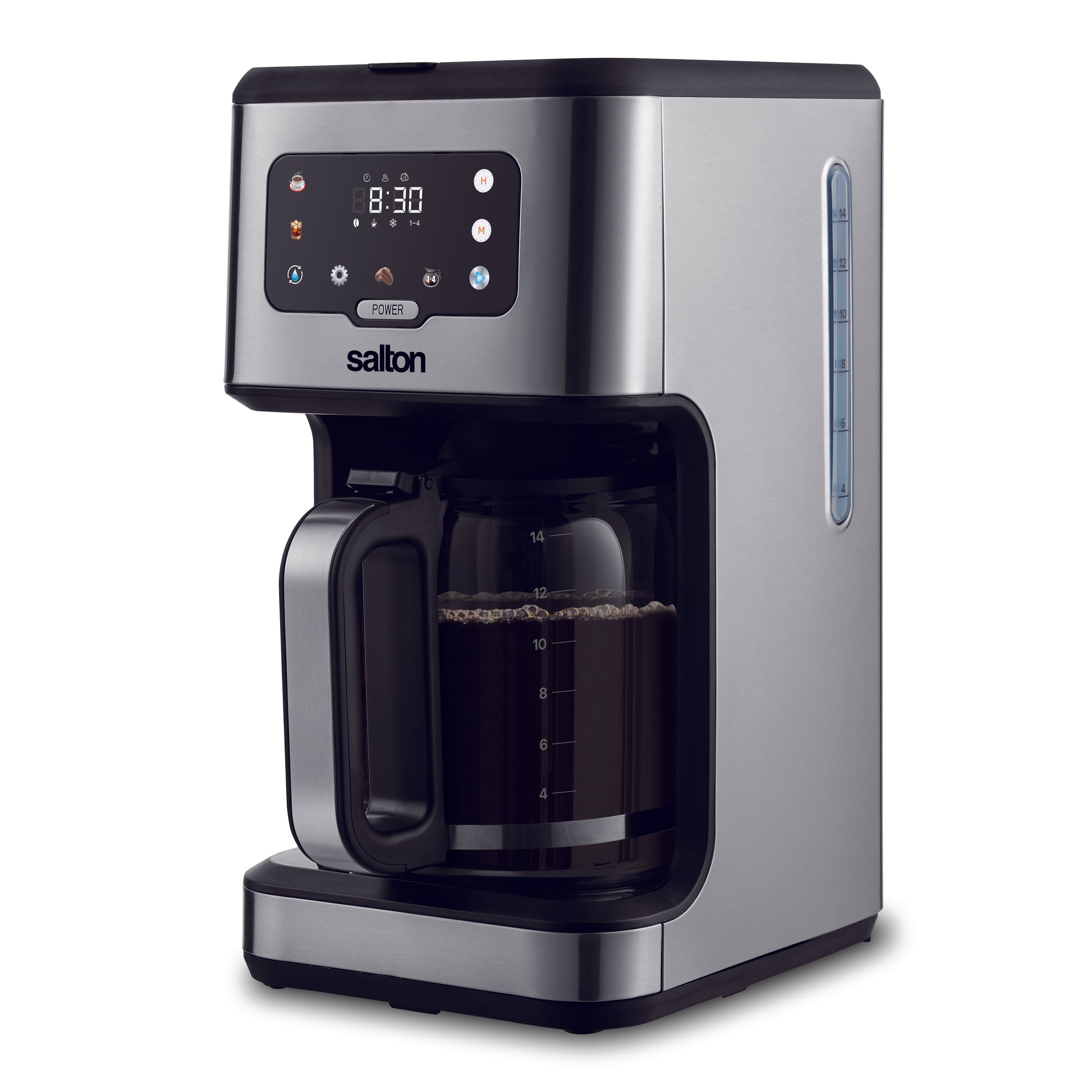 Salton Stainless Steel Digital Coffee Maker - 14 Cup-Coffee Makers & Espresso Machines-DECOROLALA