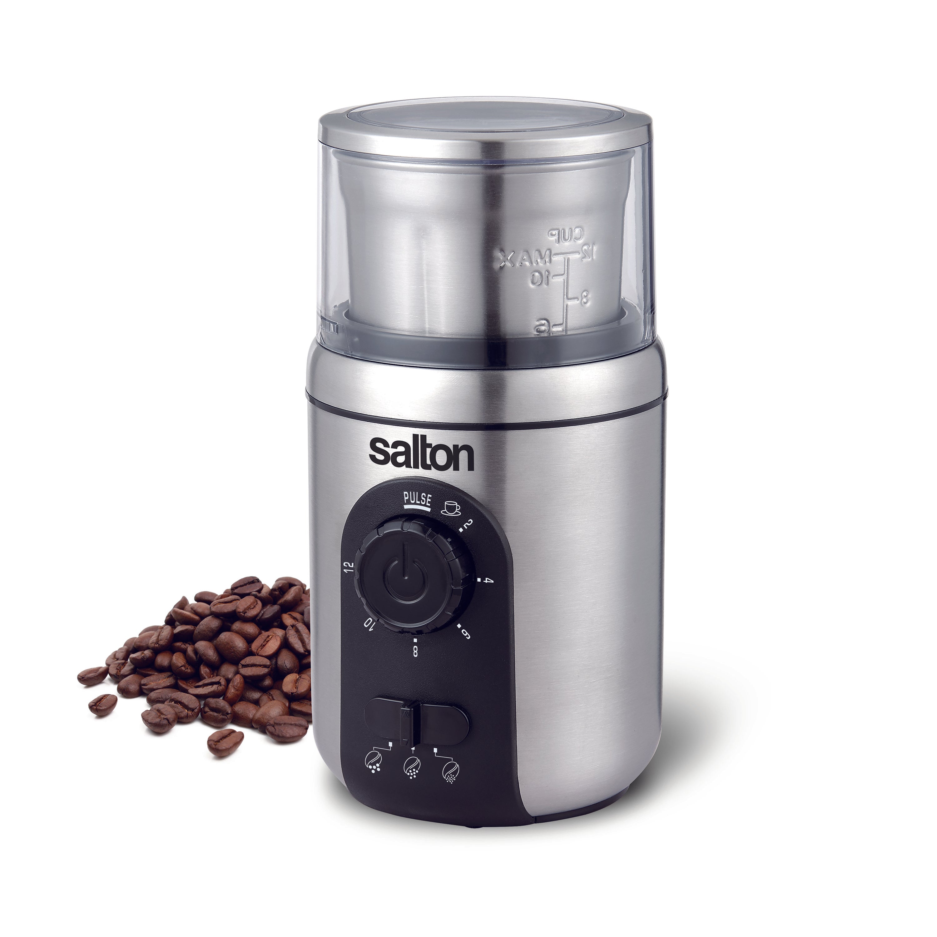 Salton Stainless Steel Smart Coffee Grinder-Food Grinders & Mills-DECOROLALA