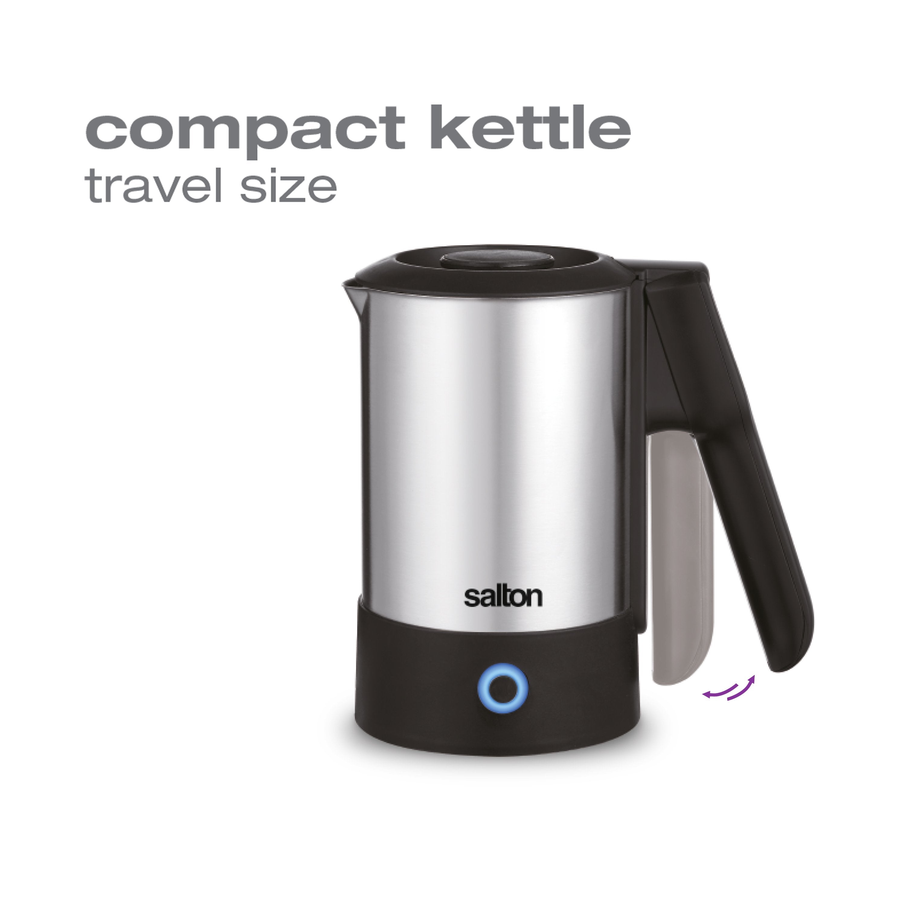 Salton Stainless Steel Travel Kettle - 600 Ml-Electric Kettles-DECOROLALA