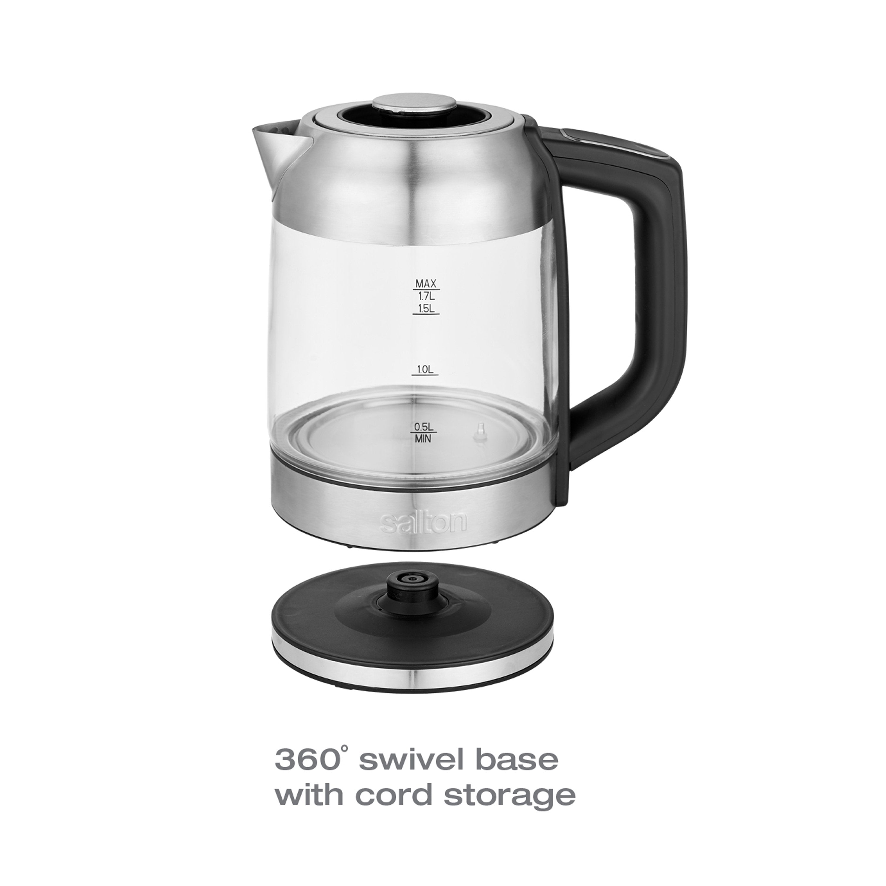 Salton Temperature Control Kettle & Tea Steeper 1.7 L-Electric Kettles-DECOROLALA