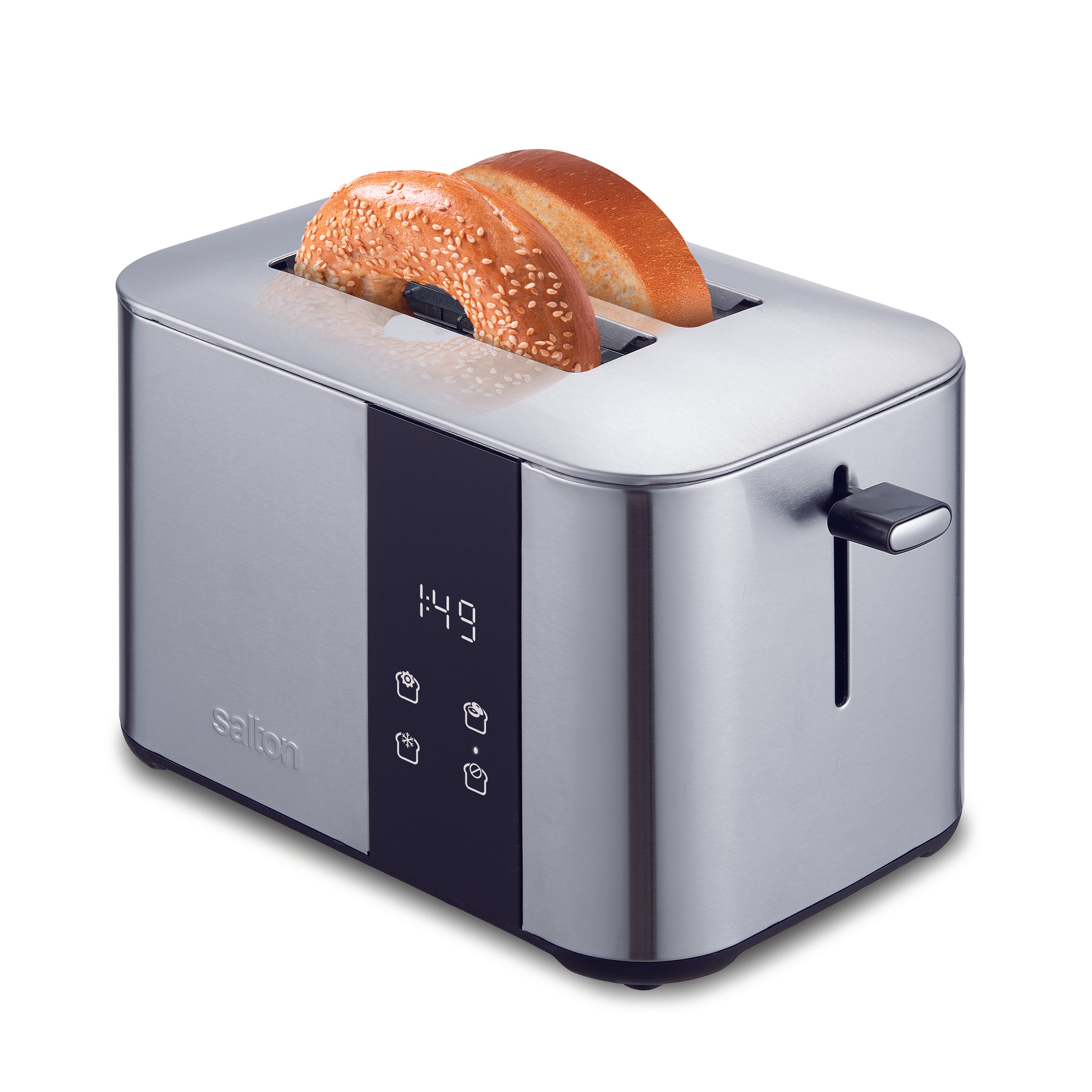 Salton Stainless Steel Digital Countdown Toaster – 2 Slice-Toasters-DECOROLALA