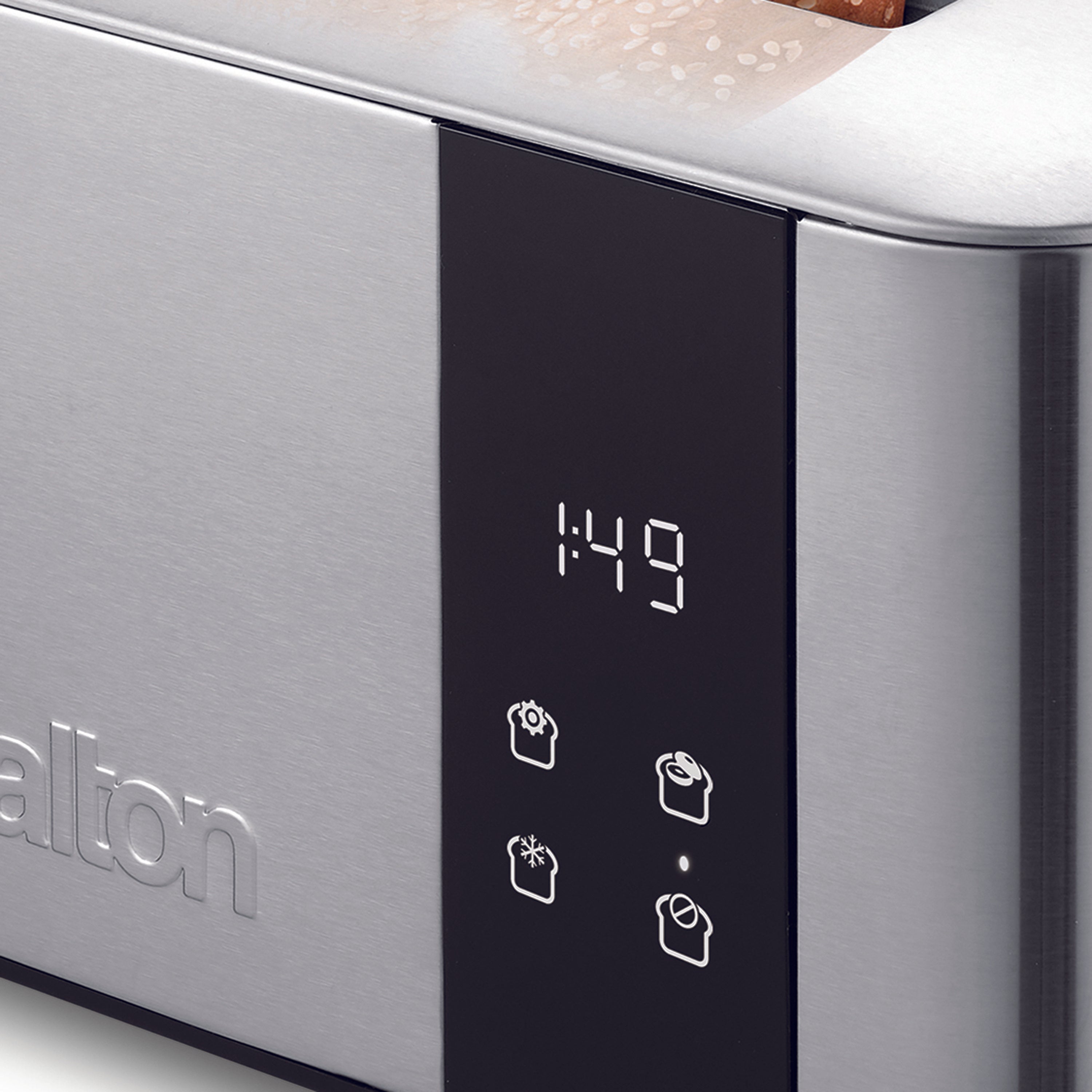 Salton Stainless Steel Digital Countdown Toaster – 4 Slice Long Slot-Toasters-DECOROLALA
