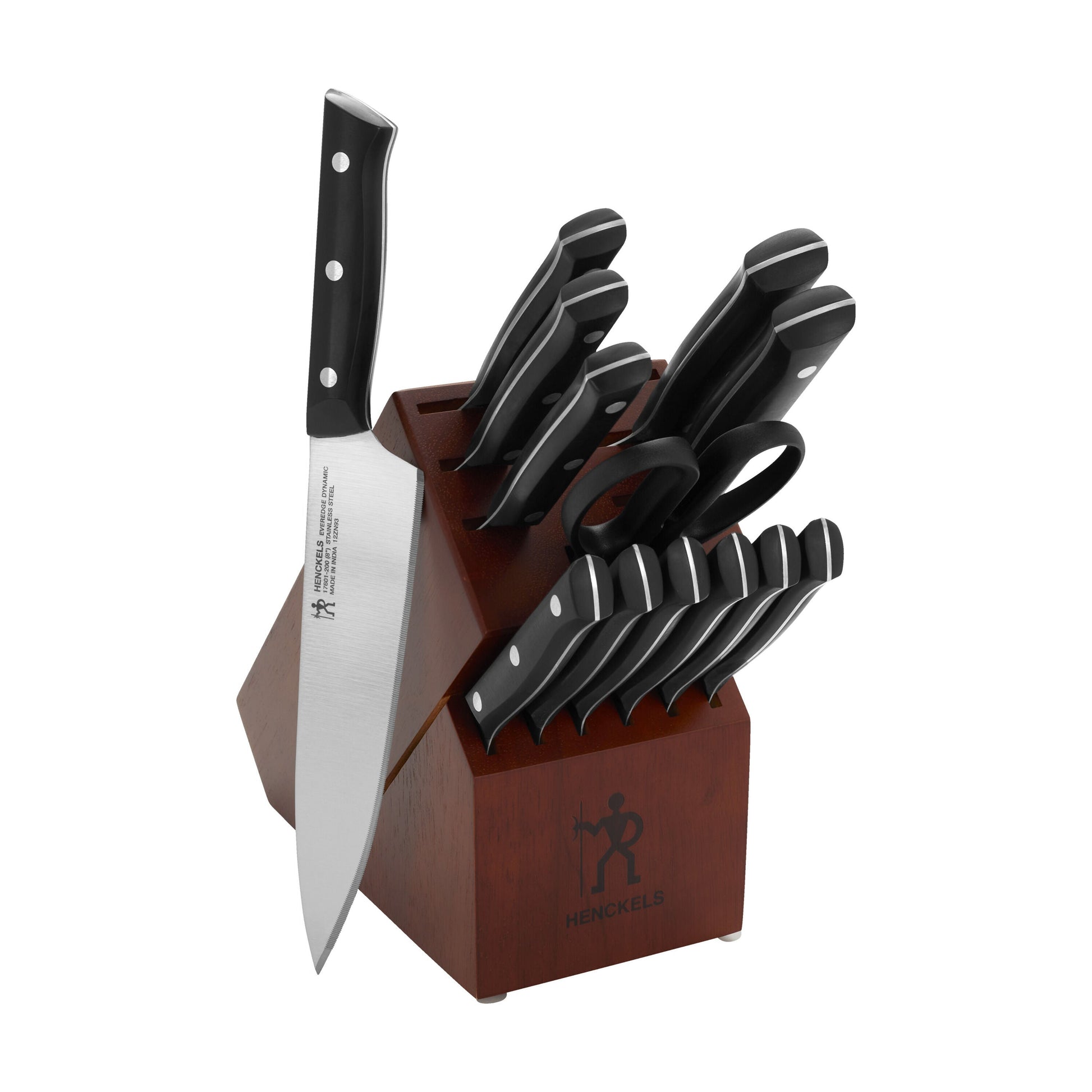 HENCKELS Everedge Dynamic 14 Piece Knife Block Set, Brown-Knife Blocks-DECOROLALA