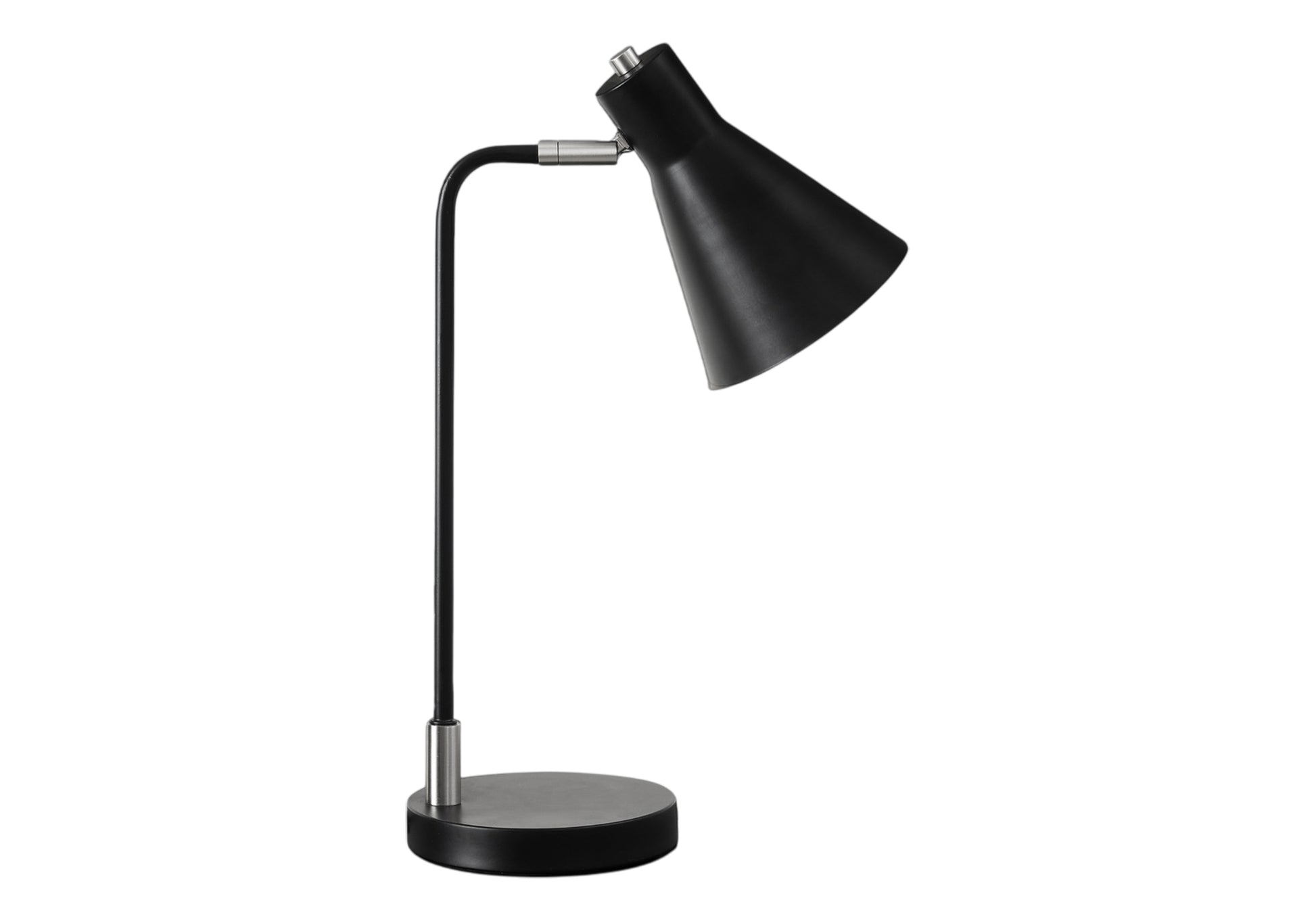 17"H Table Lamp Black Metal with Silver Accents-Lighting-DECOROLALA