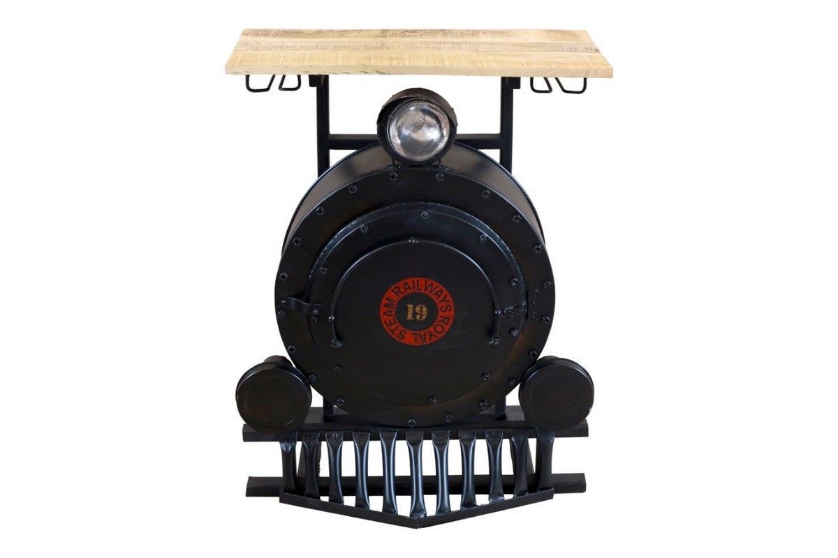 17.5" X 28.5" X 36" Steam Engine Bar Counter-Kitchen Carts-Islands-DECOROLALA