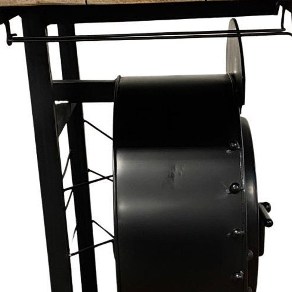 17.5" X 28.5" X 36" Steam Engine Bar Counter-Kitchen Carts-Islands-DECOROLALA