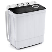 17.6 lbs Portable Washing Machine with Drain Pump-Black-Washing Machines-DECOROLALA