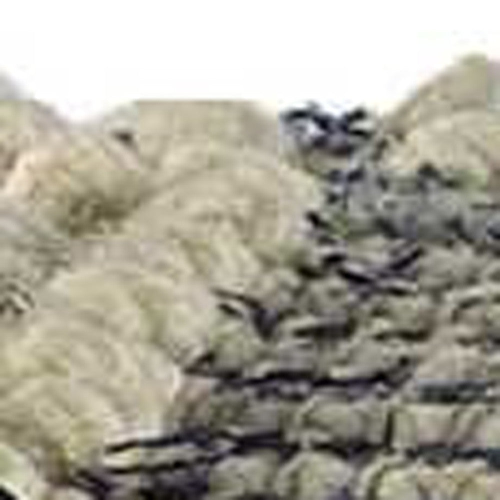 18" Blue Geometric Pouf Ottoman-Ottomans-DECOROLALA