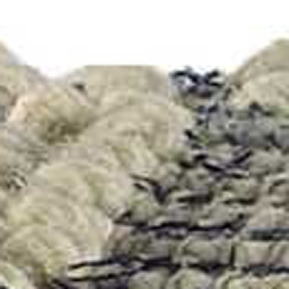 18" Blue Geometric Pouf Ottoman-Ottomans-DECOROLALA