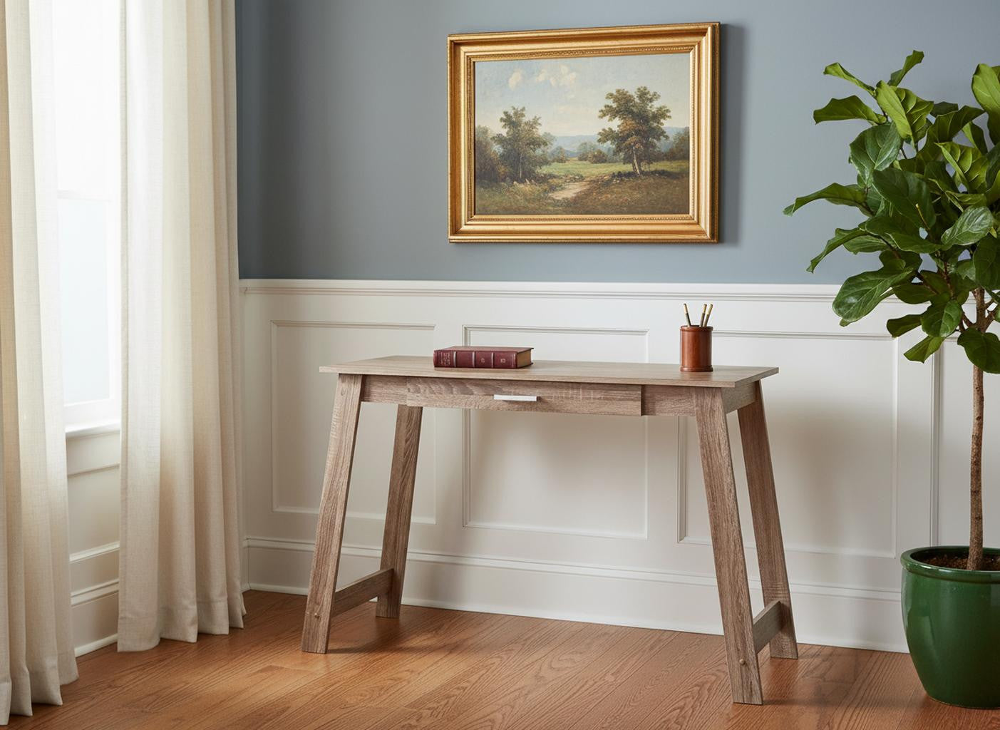 18" Brown Computer Desk-Desks-DECOROLALA