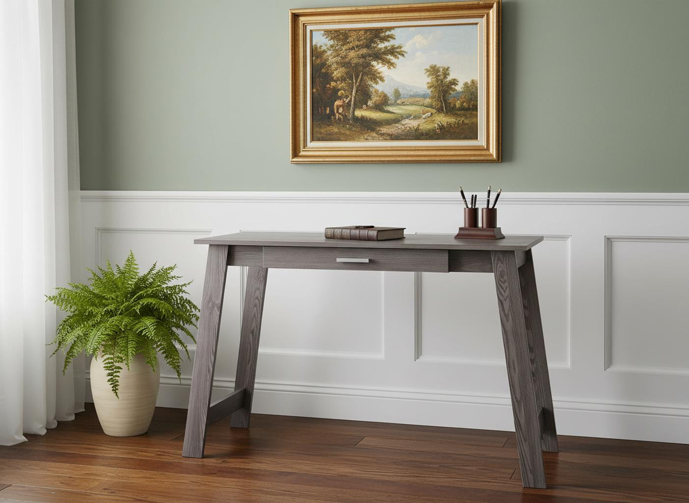 18" Brown Computer Desk-Desks-DECOROLALA