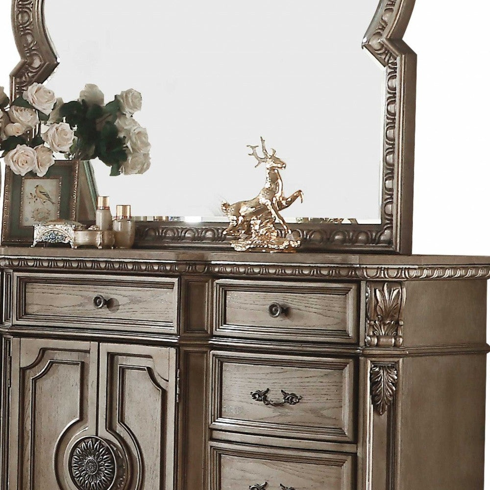 18" Brown Solid Wood Combo Dresser-Dressers-DECOROLALA