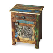 18" Brown Standard Accent Chest With One Drawer-Cabinets-DECOROLALA