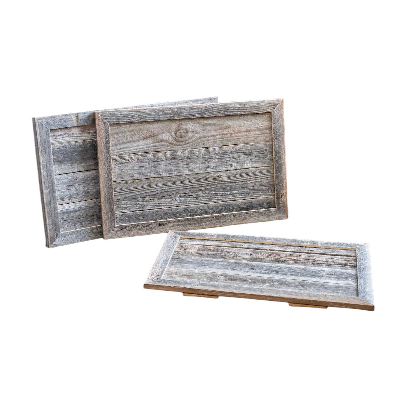 18" Gray Distressed Wood Christmas Tree Collar-Sculptures-DECOROLALA