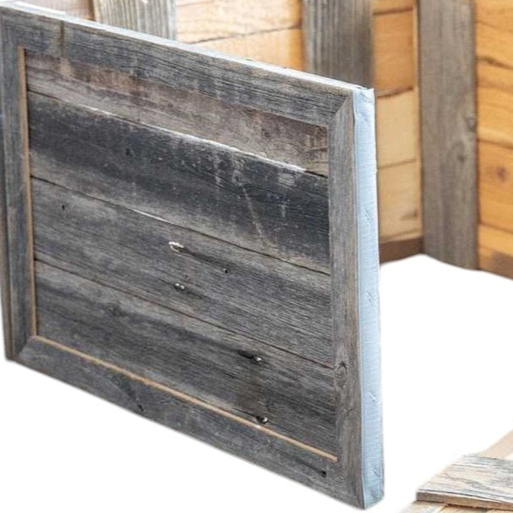 18" Gray Distressed Wood Christmas Tree Collar-Sculptures-DECOROLALA