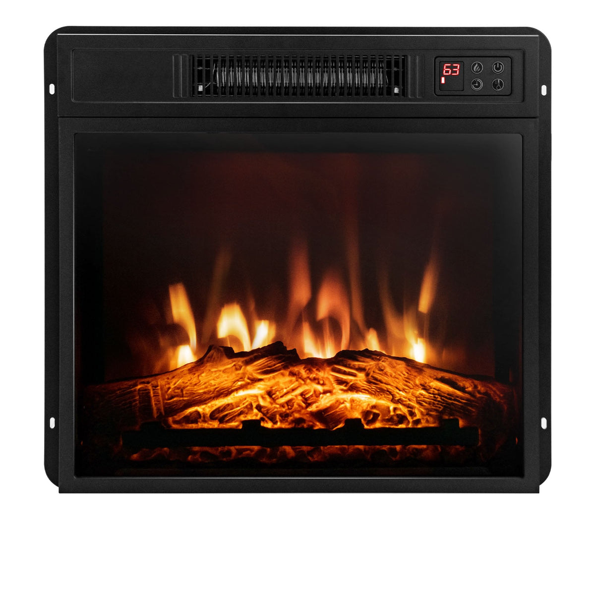 18 Inch Electric Fireplace Inserted with Adjustable LED Flame-Fireplaces-DECOROLALA