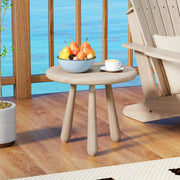 18 Inch Outdoor Mahogany Wood Side Table with Thickened Board-End & Side Tables-DECOROLALA