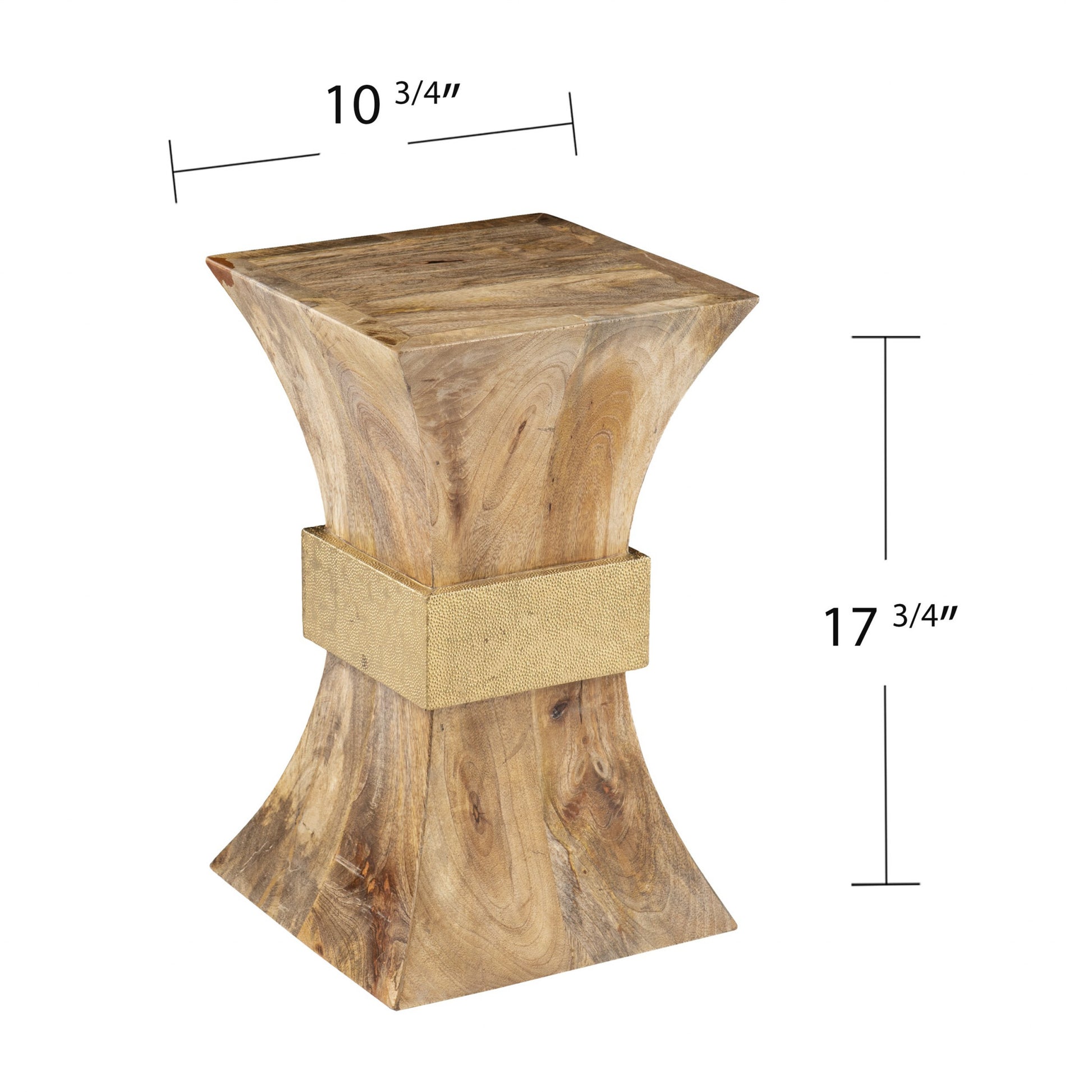 18" Natural Solid Wood And Manufactured Wood Square End Table-End-Side Tables-DECOROLALA