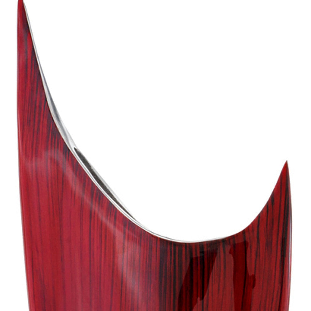 18" Red Aluminum Pointy Table Vase-Vases-DECOROLALA
