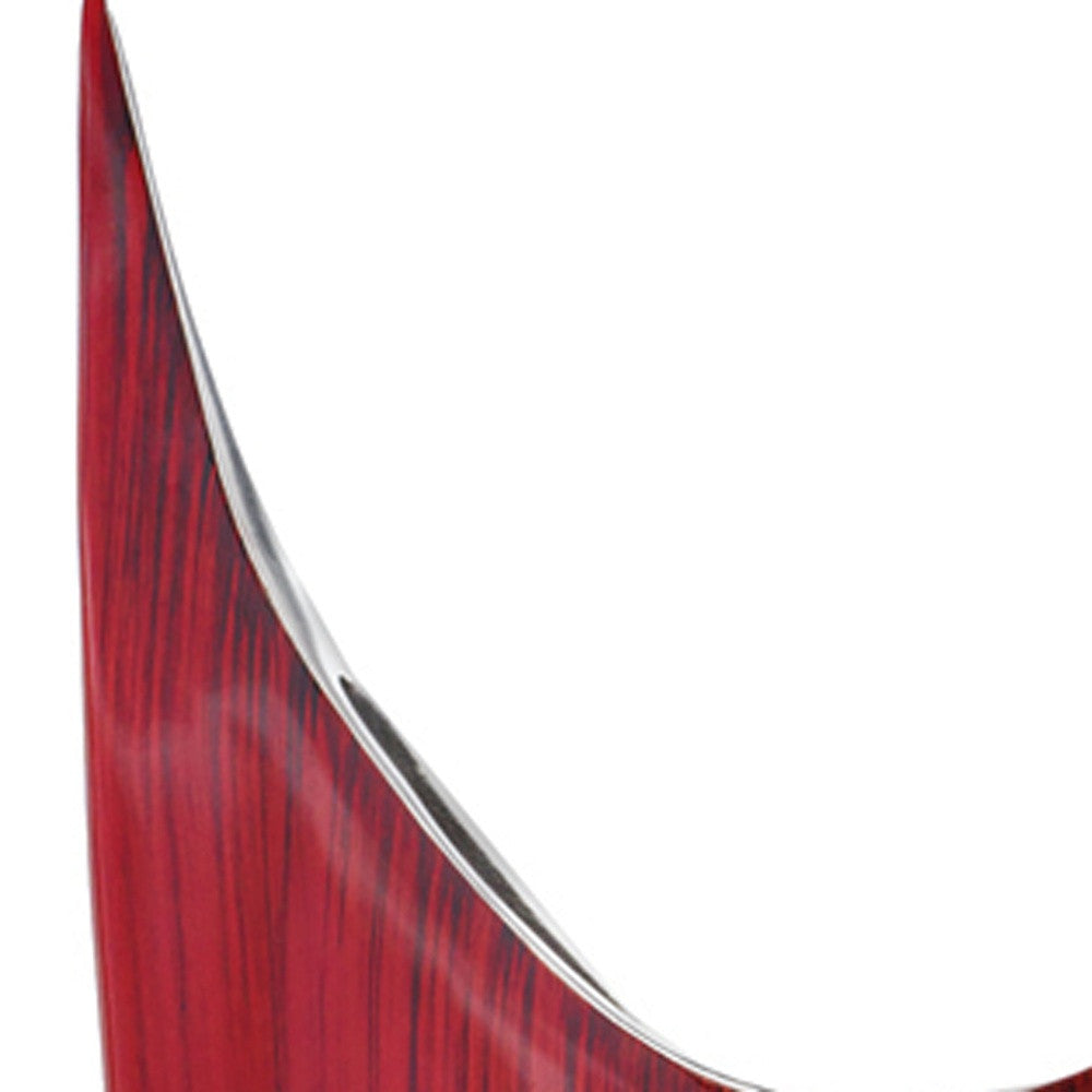 18" Red Aluminum Pointy Table Vase-Vases-DECOROLALA
