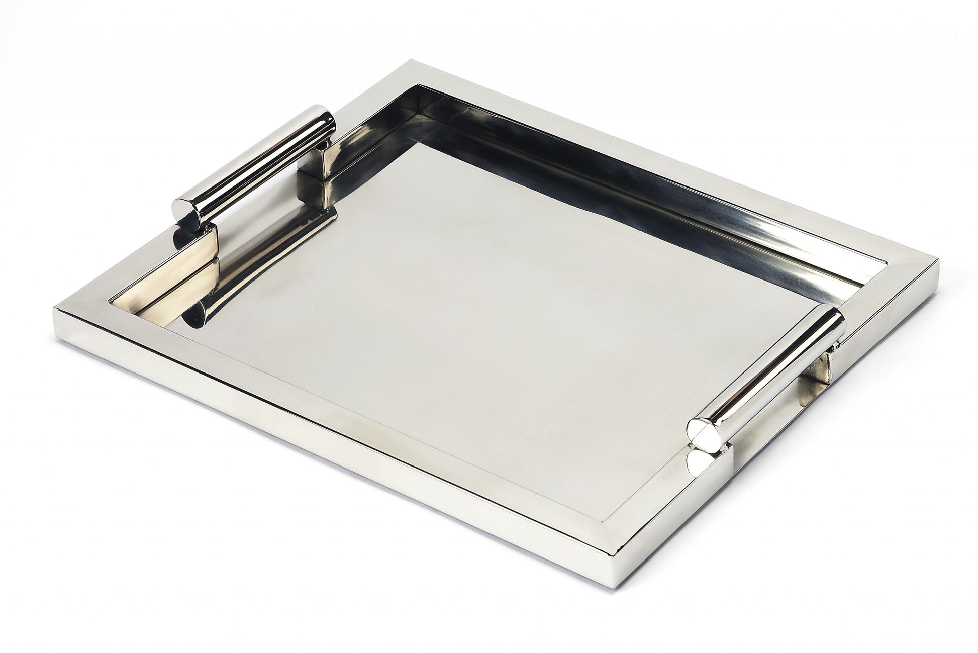 18" Silver Stainless Steel Serving Tray-Trays-DECOROLALA