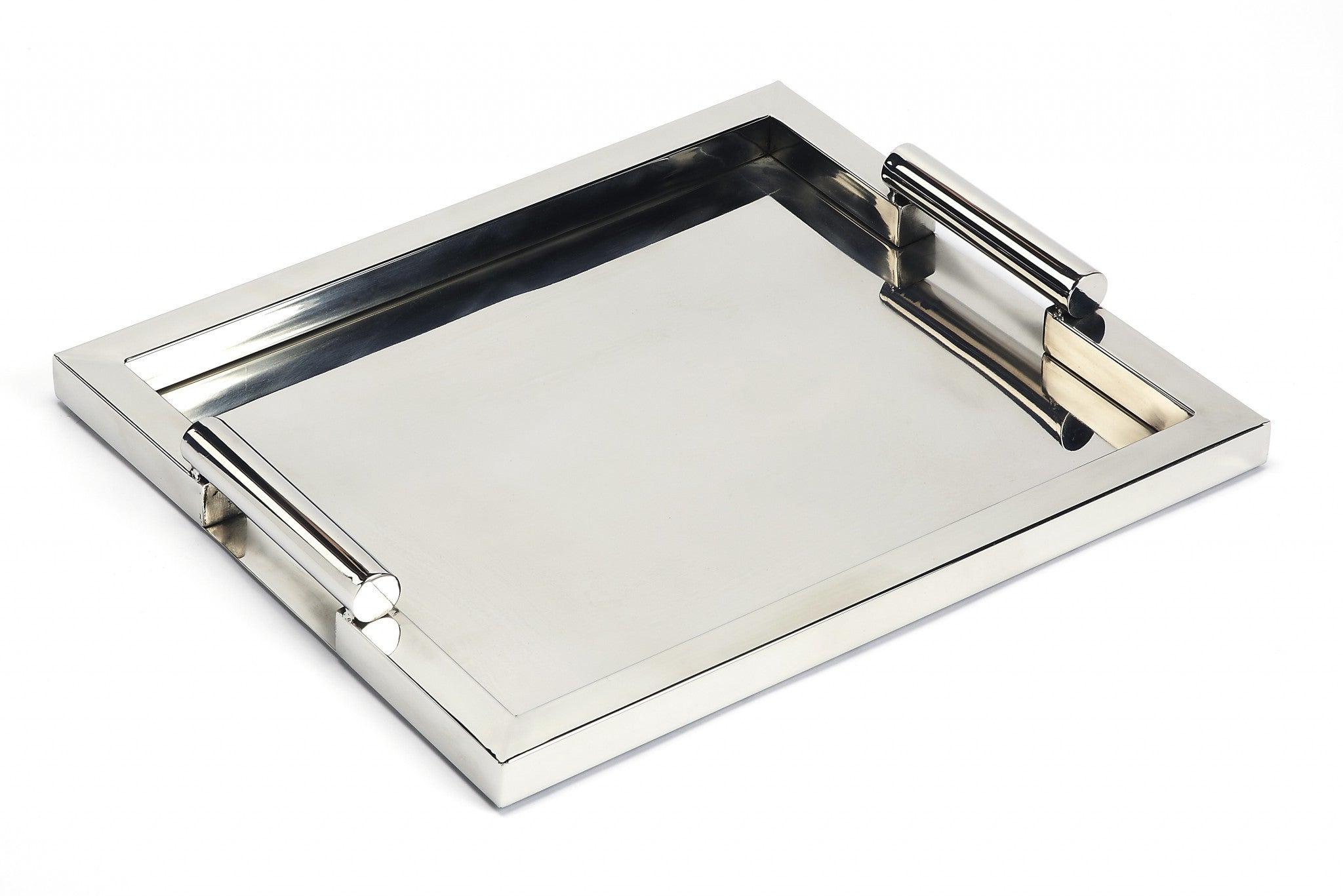 18" Silver Stainless Steel Serving Tray-Trays-DECOROLALA