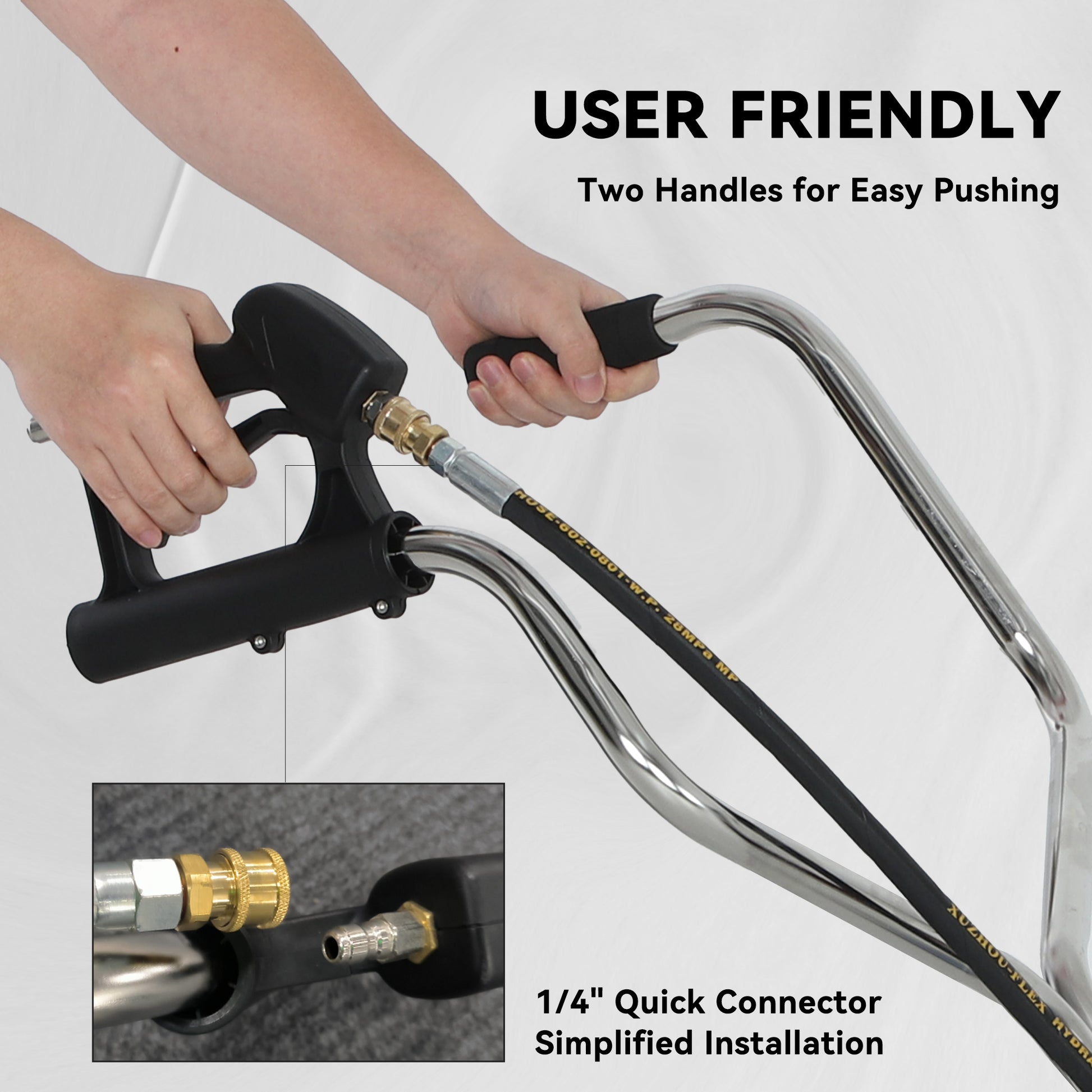 18" Stainless Steel Pressure Washer Surface Cleaner 3600 PSI-DECOROLALA