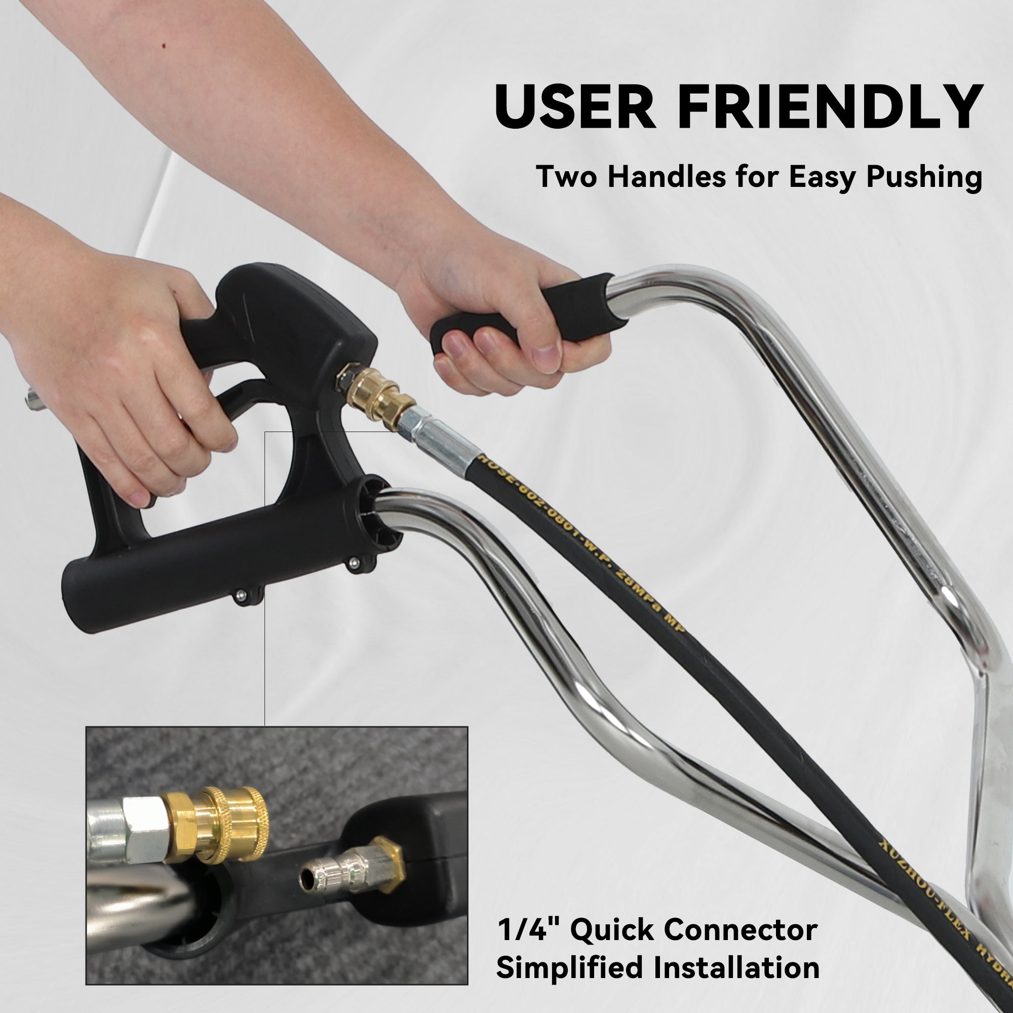 18" Stainless Steel Pressure Washer Surface Cleaner 3600 PSI-DECOROLALA