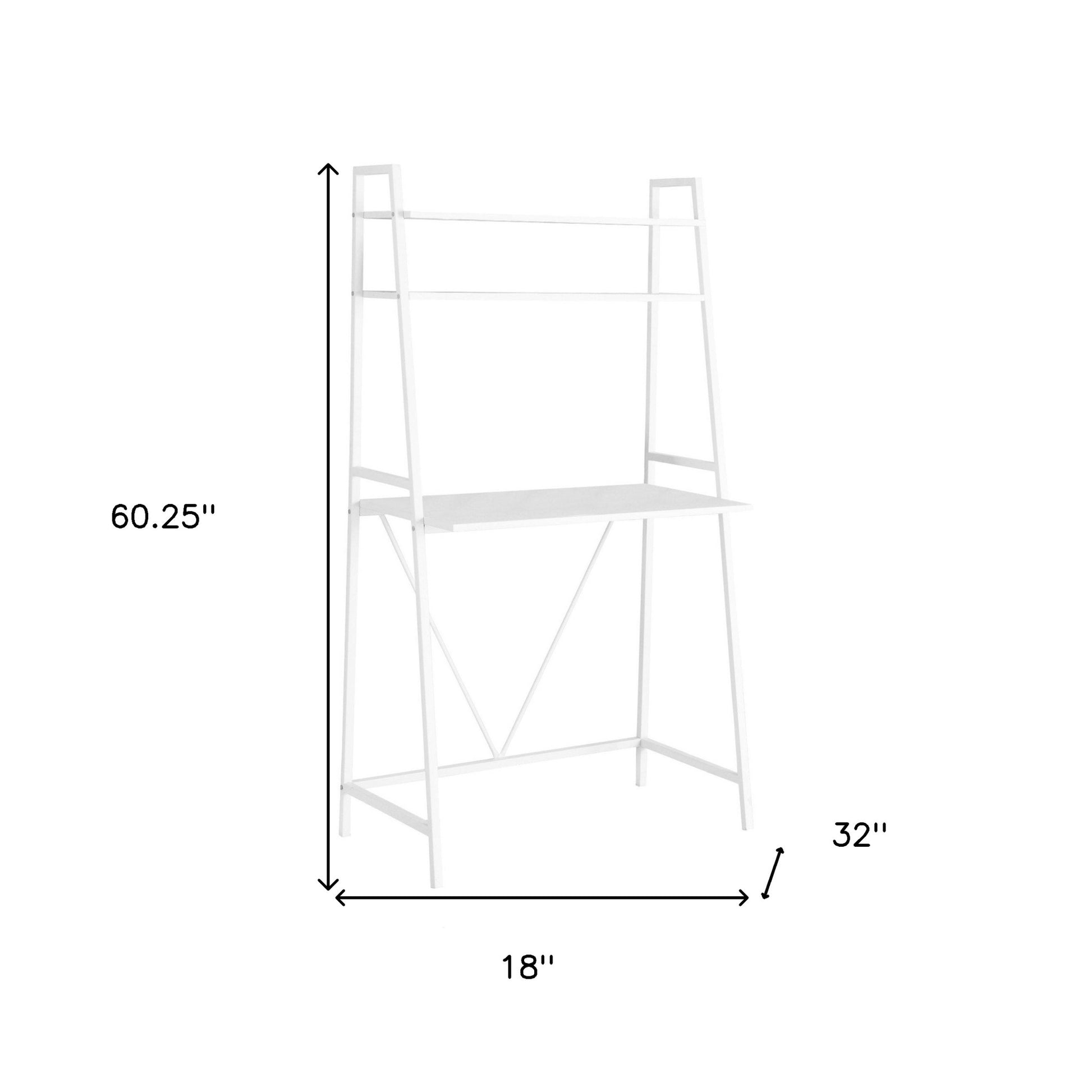 18" White Computer Desk-Desks-DECOROLALA