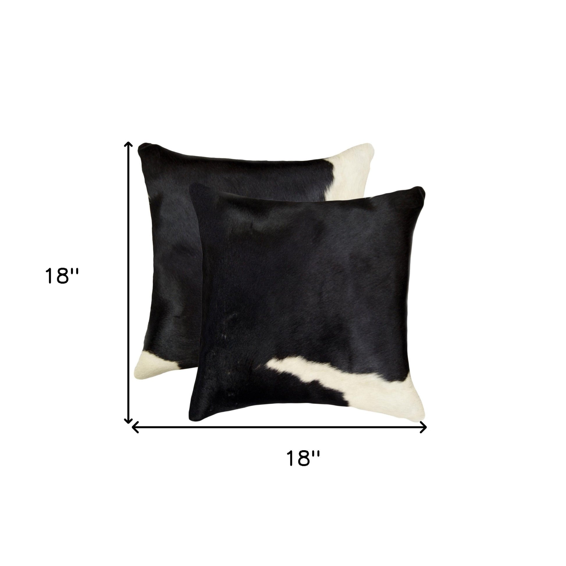 18" X 18" X 5" Black And White Pillow 2 Pack-Accent Throw Pillows-DECOROLALA