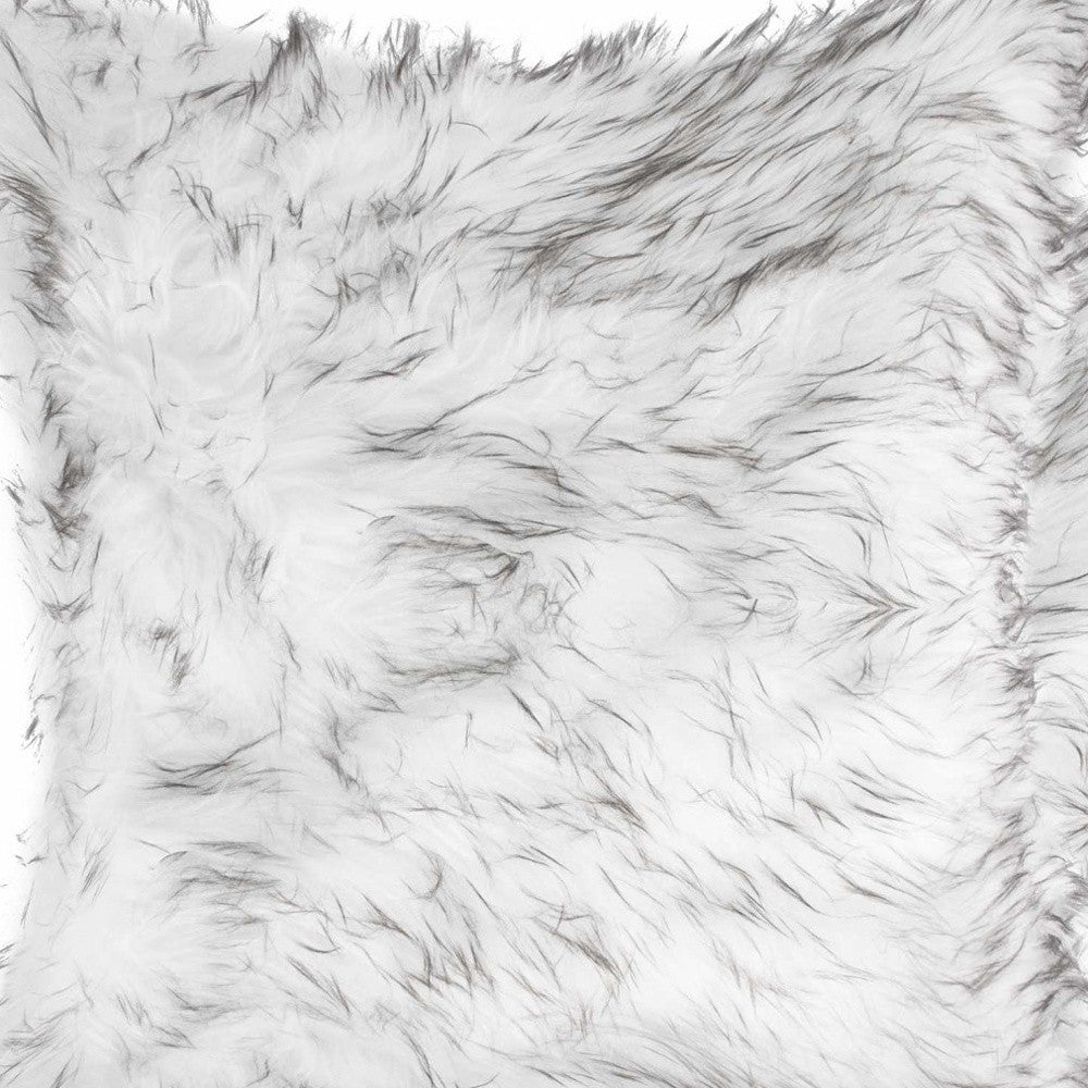 18" X 18" X 5" Gradient Gray Faux Fur 2Pack Pillow-Accent Throw Pillows-DECOROLALA