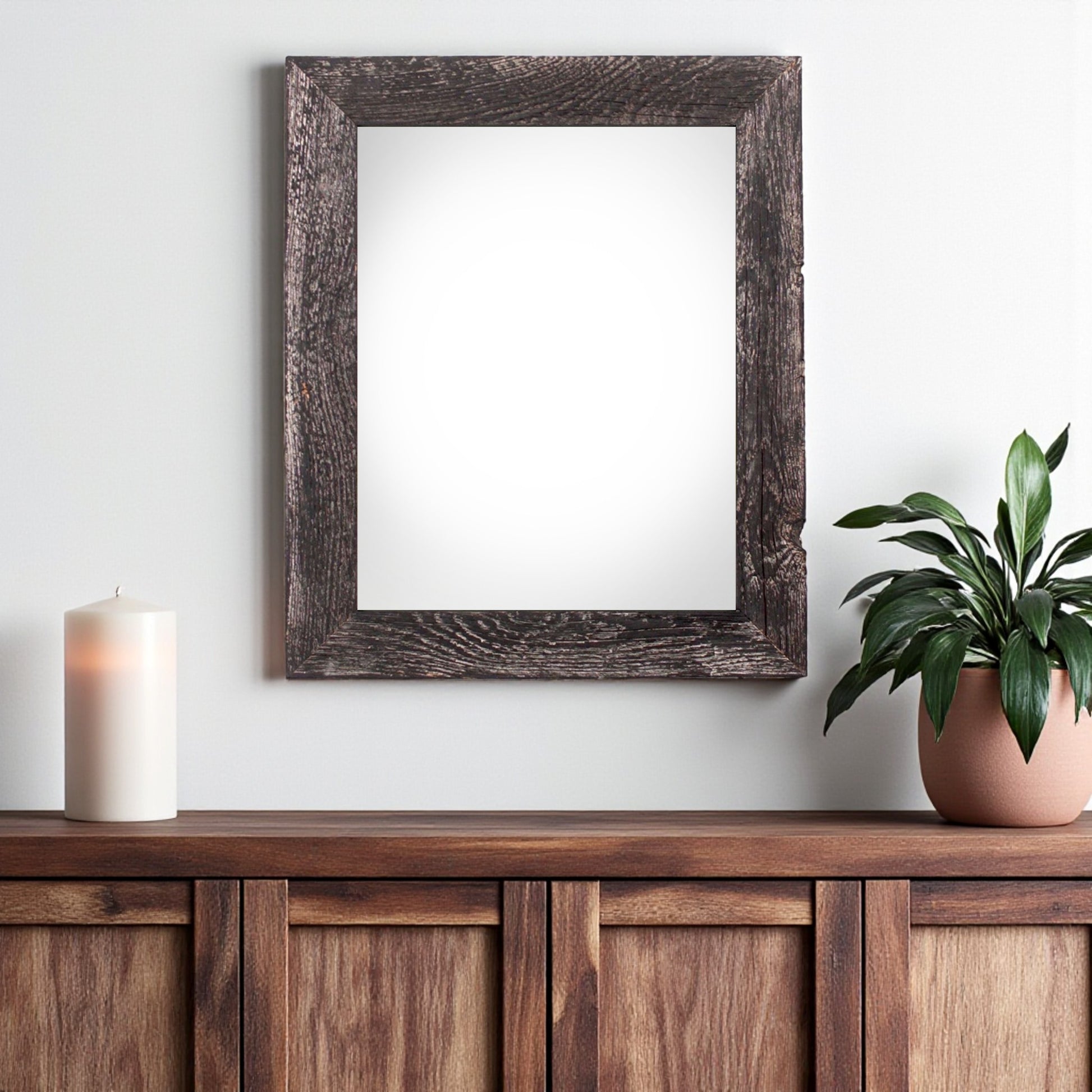 18" x 24" Black Solid Wood Hanging Picture Frame-Picture Frames-DECOROLALA