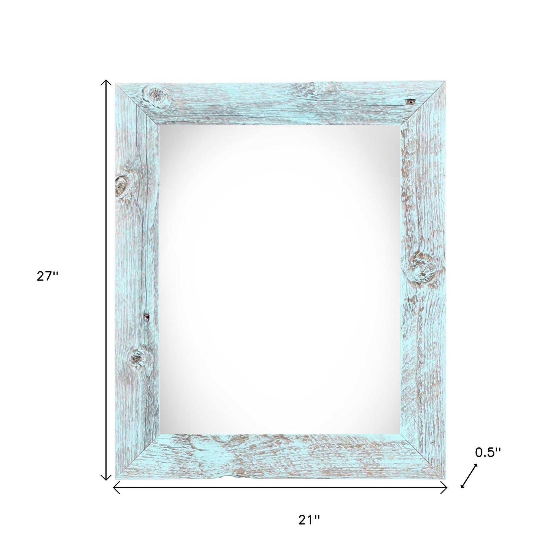 18" x 24" Blue Solid Wood Hanging Picture Frame-Picture Frames-DECOROLALA