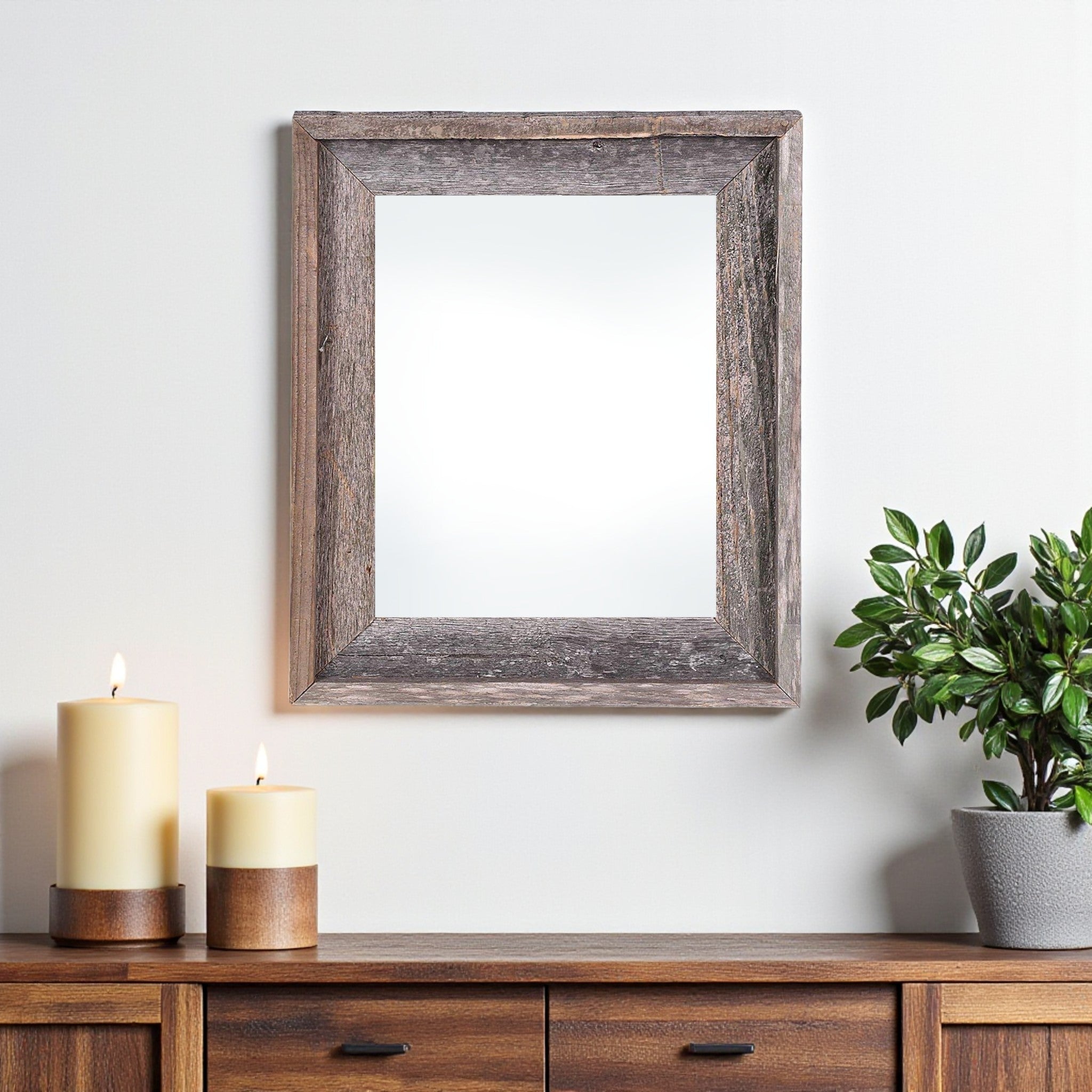 18" x 24" Gray Solid Wood Hanging Picture Frame-Picture Frames-DECOROLALA