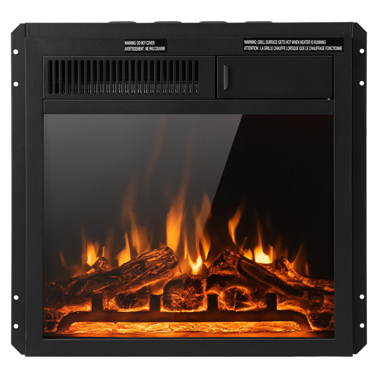 18/22.5 Inch Electric Fireplace Insert with 7-Level Adjustable Flame Brightness-Fireplaces-DECOROLALA