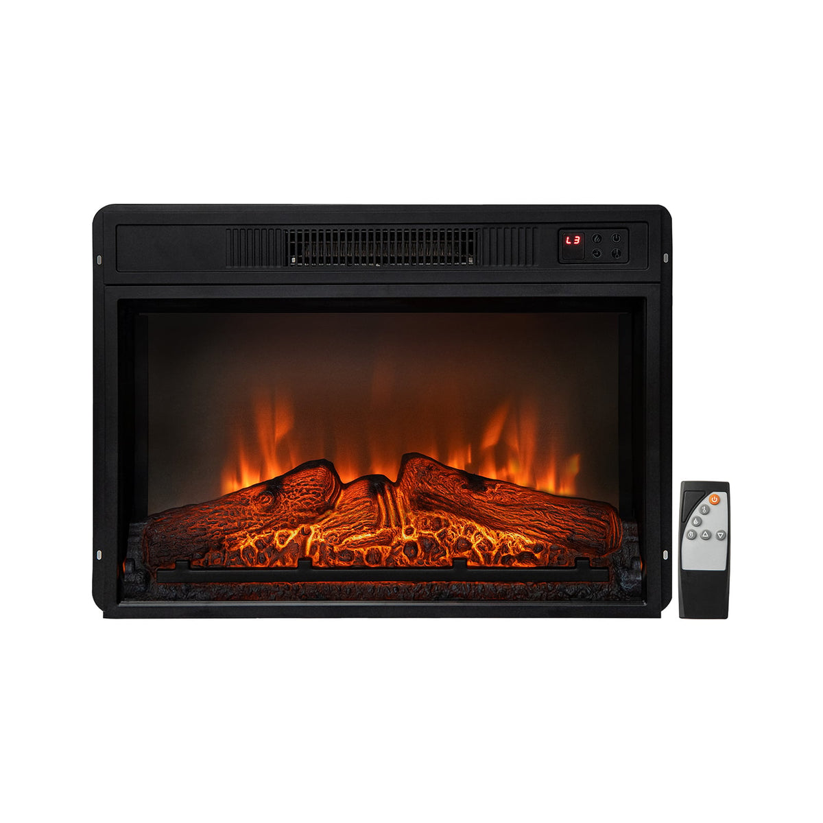 18/23 Inch Electric Fireplace Inserted with Adjustable LED Flame-23 inches-Fireplaces-DECOROLALA