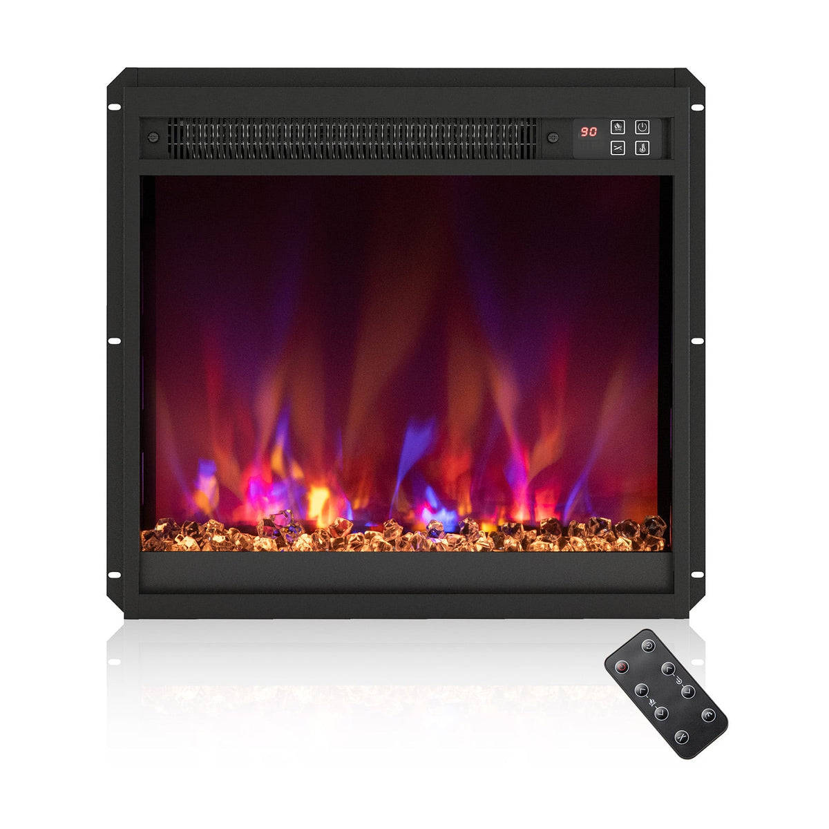 18/23/26 Inch 1500W Electric Fireplace Insert with Remote Control-18 inches-Fireplaces-DECOROLALA