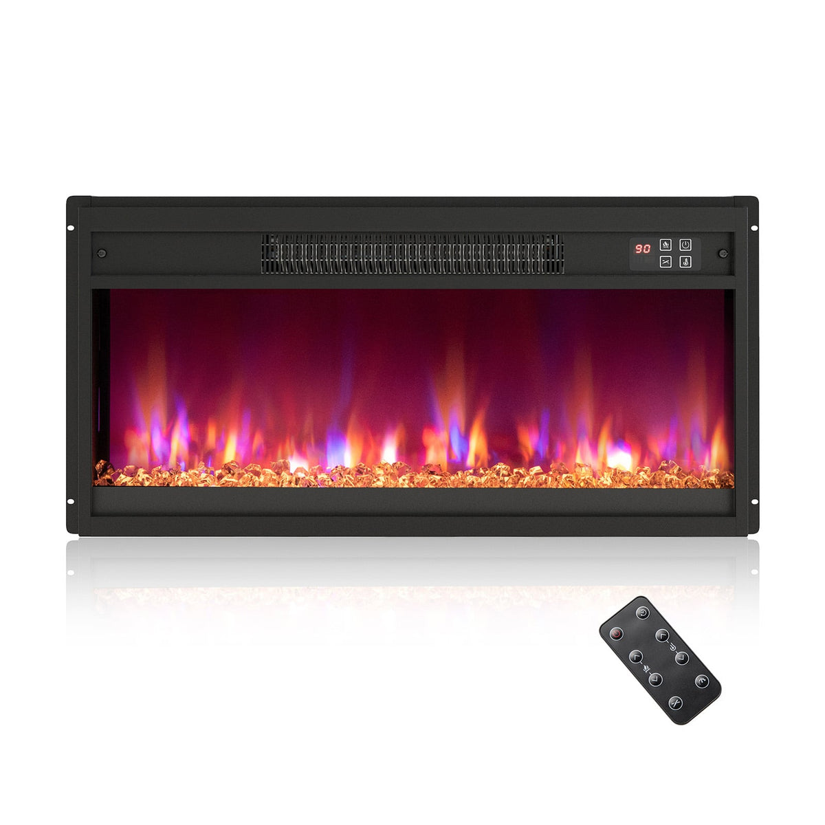 18/23/26 Inch 1500W Electric Fireplace Insert with Remote Control-26 inches-Fireplaces-DECOROLALA