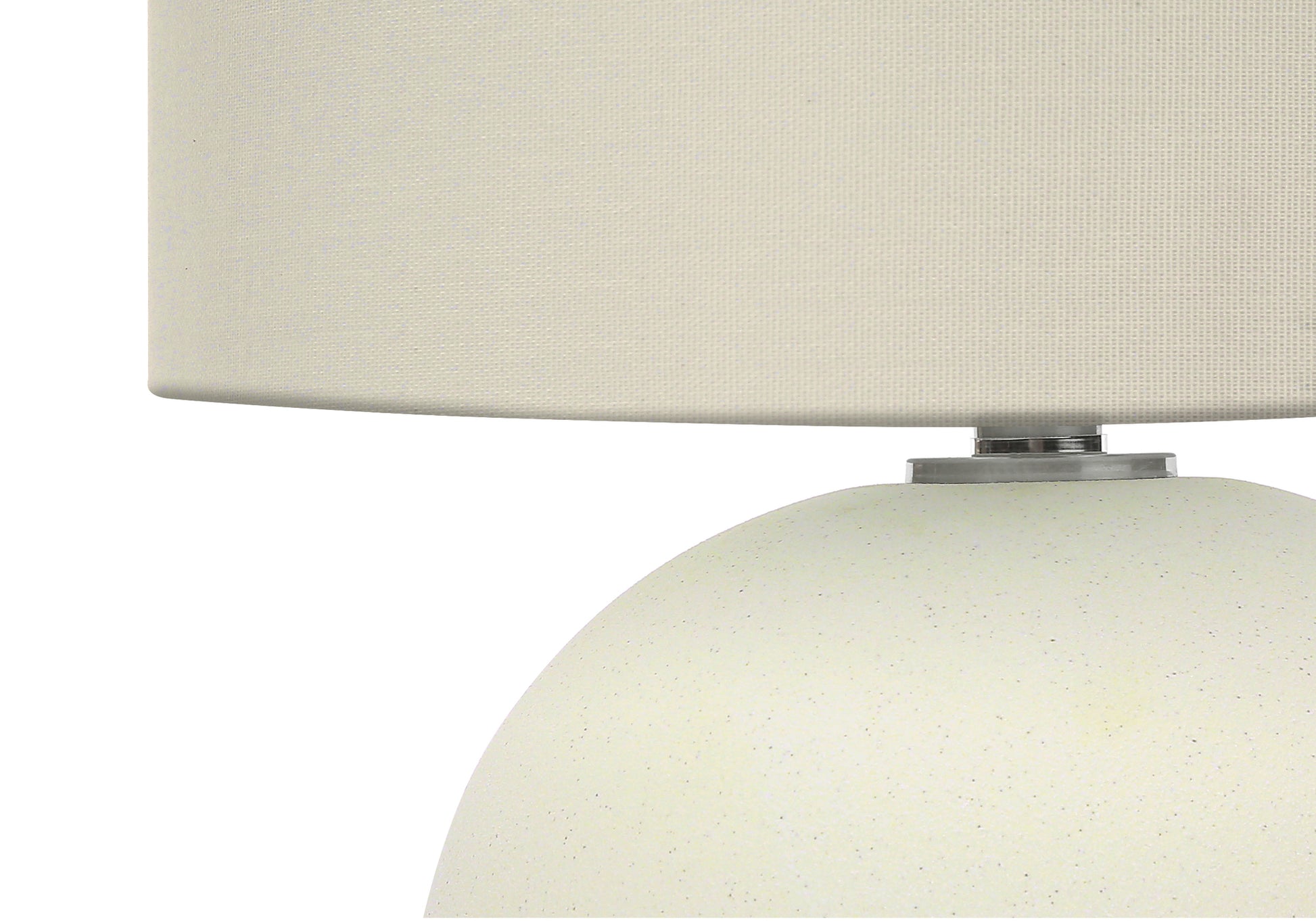 18"H Cream Ceramic Table Lamp with Ivory Shade-Lighting-DECOROLALA