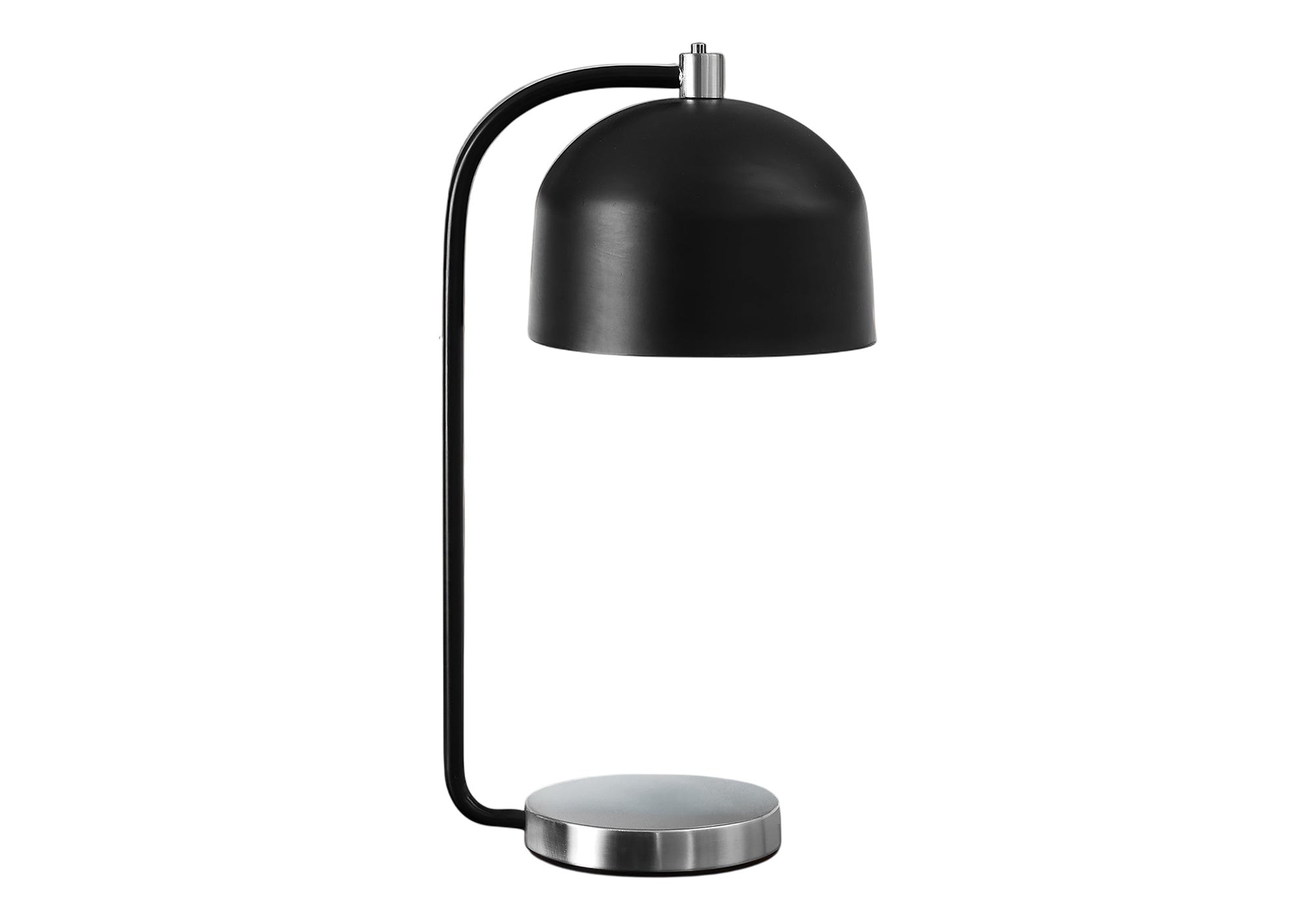 18"H Table Lamp Black Metal with Silver Base-Lighting-DECOROLALA