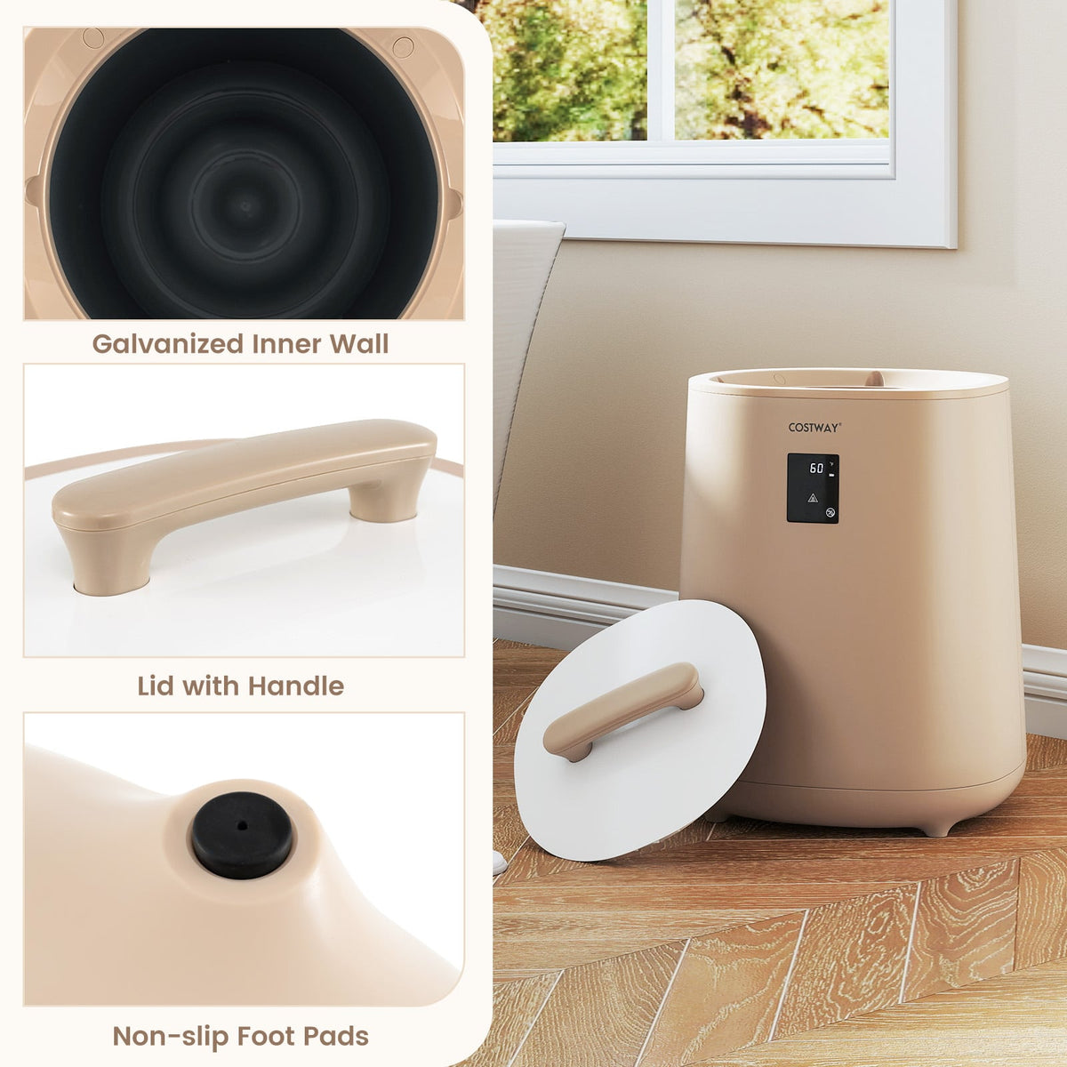 18L Large Towel Warmer Bucket with LED Display - Coffee-Dryers-DECOROLALA