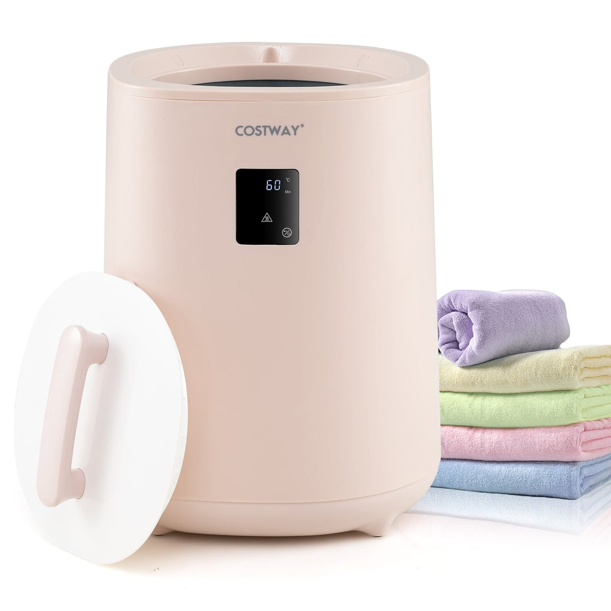 18L Large Towel Warmer Bucket with LED Display - Pink-Dryers-DECOROLALA