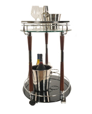 18.75" X 29.75" X 27.375" Chrome Serving Trolley-Kitchen Carts-Islands-DECOROLALA