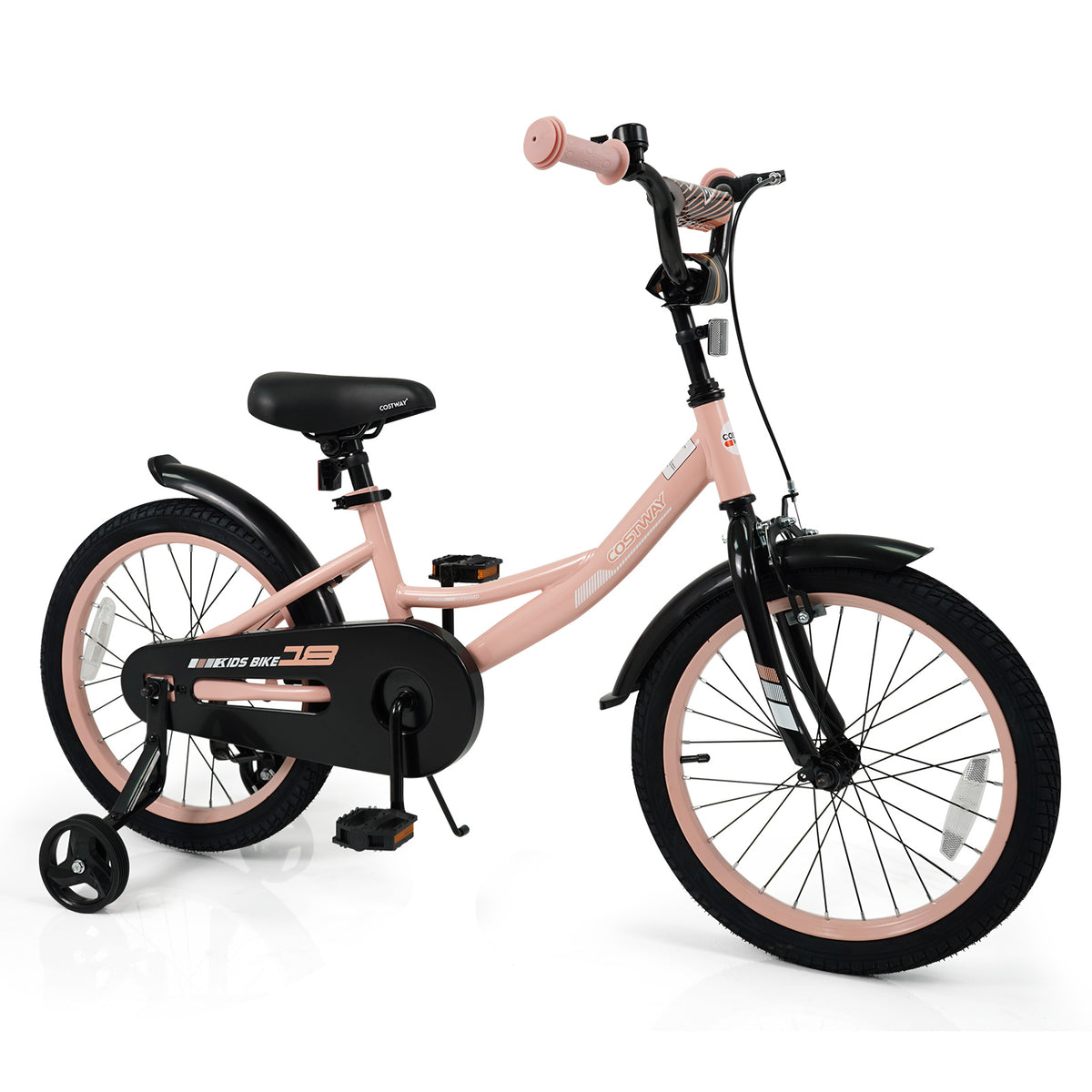 Kids Bike Adjustable with Removable Training Wheels for 3-8 Years Old