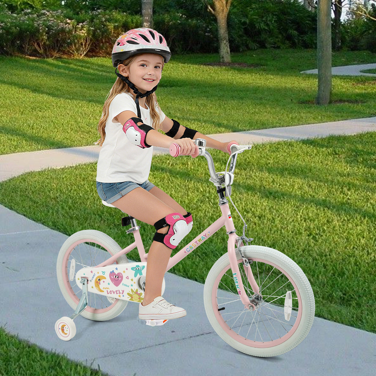 Vélo pour enfants réglable pour enfants de 3 à 8 ans - Étoiles et Lune