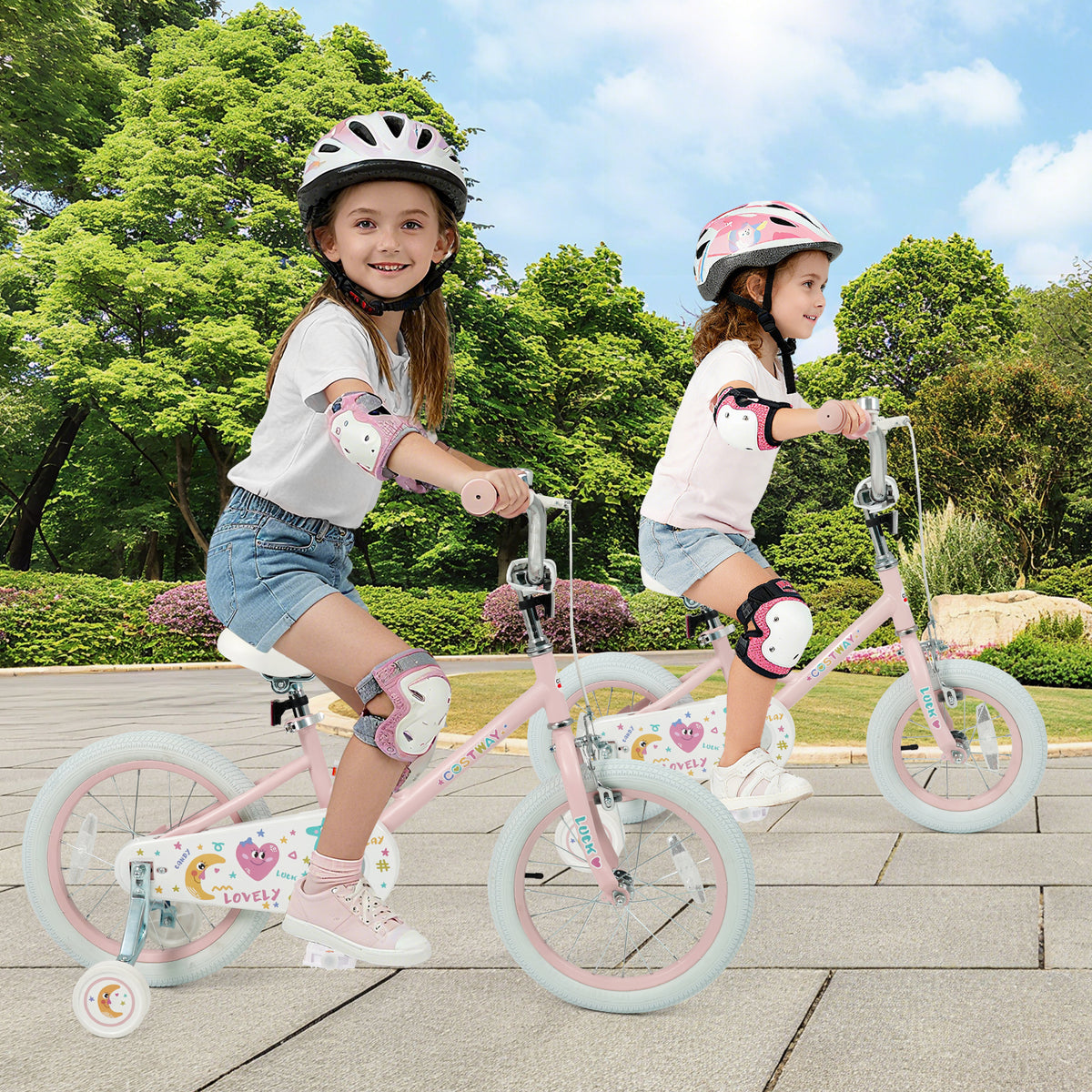 Vélo pour enfants réglable pour enfants de 3 à 8 ans - Étoiles et Lune